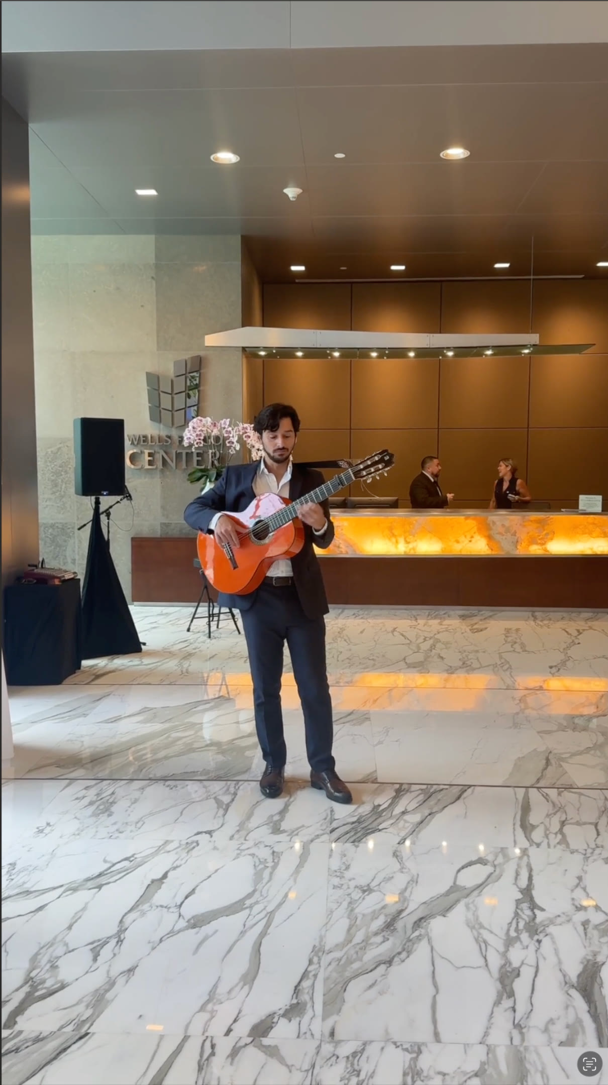 Sergio performing at a corporate gala